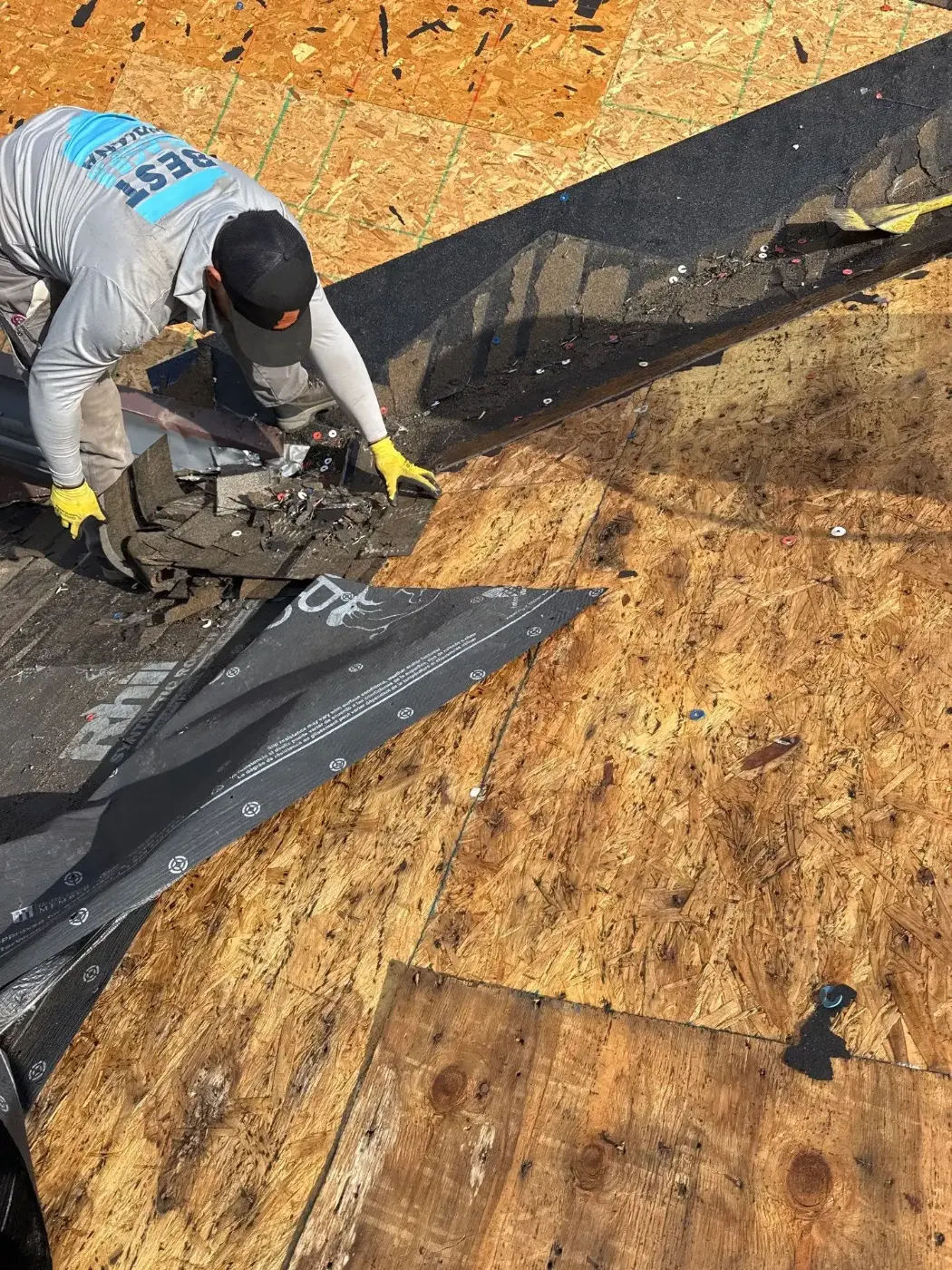 Tarping and dry-in on a Centerton commercial roof